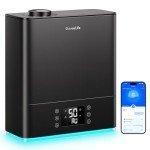 GoveeLife Smart Humidifiers for Bedroom Large Room, Top-Fill Cool Mist 6L WiFi Air Humidifier, Auto Mode, App & Voice Control, 60H Runtime, Rapid Humidification, RGB Nightlight Baby Plants, Black