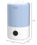 LEVOIT Dual 200S Smart Humidifiers for Bedroom, Top Fill, Customize Humidity for Home, Baby Nursery & Plants with Humidistat, Essential Oil Diffuser, Schedule, Timer, APP & Voice Control, 3L, Blue