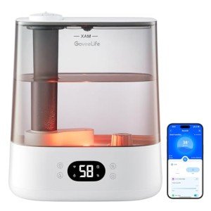 GoveeLife Smart Humidifiers for Bedroom, 6L Cool Mist Top Fill for Large Room, Humidity Sensor, Auto Mode, Schedule, 60H Quiet Runtime, WiFi Humidifier Essence Diffuser for Baby Plant, Work with Alexa