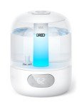 Dreo 3L Top Fill Humidifiers for Bedroom, 30H & 26dB Quiet Runtime for Large Room, Cool Mist Ultrasonic Humidifier with Humidity Sensor, Night Light for Home, Baby, Nursery, Plants, 360° Nozzle, White