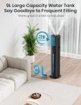 9L/2.38Gal Smart Humidifiers For Large Room,30dB Quiet Whole House Humidifier,Cover Up To 600ft² App/Remote Control,Humidifier For Bedroom,Humidifiers With Essential Oil Diffuser,12 H Timer,Black