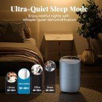 Pauvoern 35 Pint Smart Dehumidifier for Home, Basement, Bedroom- Quiet, Powerful Moisture Removal, Auto Defrost, Child Lock, Reusable Air Filter