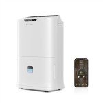 Pauvoern 90 Pint WiFi Dehumidifier - Covers Up to 5000 Sq Ft, Smart Humidity Control for Home, Basement, Large Rooms - Quiet Operation, 3 Modes, Auto Defrost, 24H Timer, Child Lock
