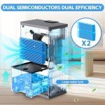 Dehumidifier, 120 OZ Water Tank (1000 sq.ft) Dehumidifiers for Home, Quiet Dehumidifier for Basement Bathroom Bedroom RV with Digital Display, Auto Shut Off, Sleep Modes, White