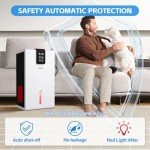 Dehumidifier, 120 OZ Water Tank (1000 sq.ft) Dehumidifiers for Home, Quiet Dehumidifier for Basement Bathroom Bedroom RV with Digital Display, Auto Shut Off, Sleep Modes, White