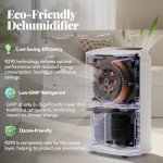 Pauvoern 90 Pint WiFi Dehumidifier - Covers Up to 5000 Sq Ft, Smart Humidity Control for Home, Basement, Large Rooms - Quiet Operation, 3 Modes, Auto Defrost, 24H Timer, Child Lock