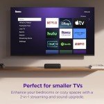 Roku Streambar SE | 2-in-1 TV Soundbar with Built-in 4K/HD/HDR Streaming, Premium Speakers, & Enhanced Speech Clarity for Crisp, Clear Dialogue - Quick Guided Simple Setup
