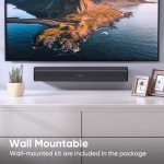 RIOWOIS Sound Bar for Smart TV, Soundbar TV Speakers with Customized Bass Reflector, Compact Design and Easy Set up, Home Audio Surround Sound System for TV PC Projector, Wall Mountable