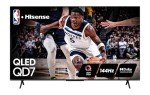 Hisense 75-Inch Class QD7 Series QLED 4K UHD Google Smart TV (75QD7N, 2024 Model) - QLED, Native 144Hz, Motion Rate 240, Direct Full Array, Game Mode Pro, Alexa Compatibility