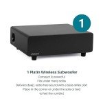 Platin Milan 5.1 Surround Sound Speaker System - Wireless Home Theater System for Smart TVs - WiSA Certified - with WiSA SoundSend Transmitter Included - No Receiver or Speaker Wires Needed