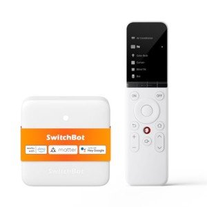 SwitchBot Universal Remote Control with Hub Mini Matter Enabled, Multi-use Smart Remote with Customize App, Control 25 IR/Bluetooth Devices and 10 Scenes, Compatible with TV/AC/SwitchBot BLE Devices