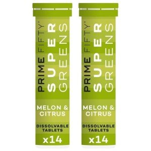 Prime Fifty Super Greens+ Effervescent Multivitamins Tablets
