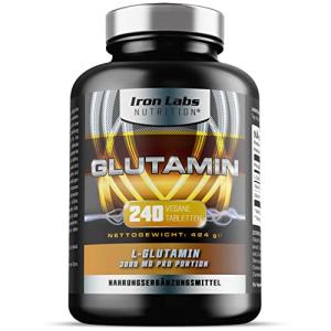 Iron Labs Glutamine 500mg - 240 Veggie Tablets