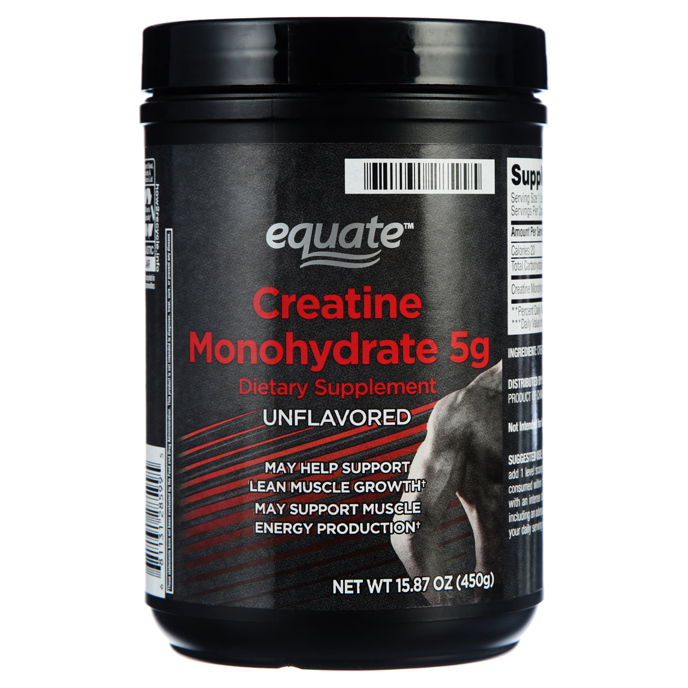 Equate Creatine Monohydrate Dietary Supplement, Unflavored, 5 g, 15.87 oz