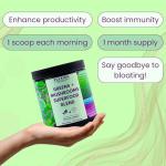 Plexira Super Greens Powder with Mushrooms – Mango Mix