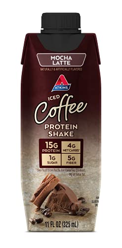 Atkins Protein Shake, Mocha Latte, 15 Count