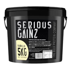 SERIOUS GAINZ Whey Protein Powder - Vanilla 5kg