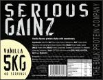 SERIOUS GAINZ Whey Protein Powder - Vanilla 5kg