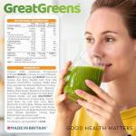GreatGreens Organic Super Greens Powder - 300g Blend