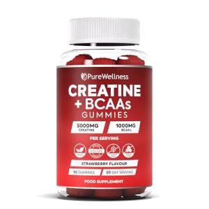 PureWellness Creatine & BCAA Gummies - Strawberry Flavor