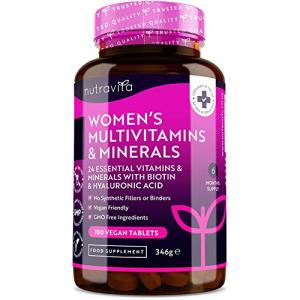 Vegan Women's Multivitamins with Hyaluronic Acid - 180 Tablets