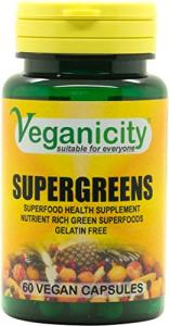 Veganicity SuperGreens 500mg Wellness Capsules - 60 Vcaps