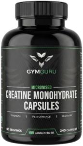 Gym Guru Creatine Monohydrate Capsules - 240 Count