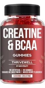 Vegan Creatine Gummies 5000mg with BCAAs 90ct