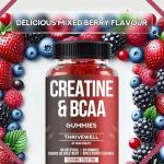 Vegan Creatine Gummies 5000mg with BCAAs 90ct