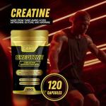 Vegan Creatine Monohydrate Capsules - 5200mg 120 Tablets