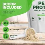 Vegan Pea Protein Isolate Powder 1 kg 84% Protein