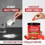 Sugar-Free Creatine Gummies with L-Taurine, 90 Count
