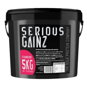SERIOUS GAINZ Whey Protein Powder, 30g Protein, 5kg