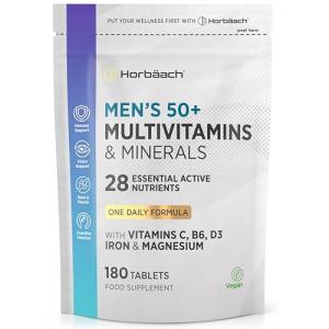 Vegan Multivitamin Tablets for Adults 50+ - 180 Count