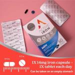 Active Iron Men’s Multivitamin & Iron Capsules, 30 ct