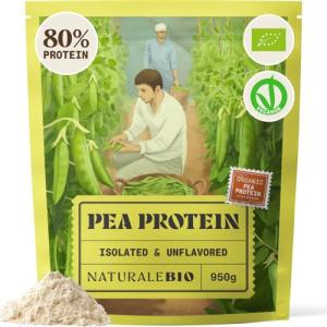 NaturaleBio Organic Pea Protein Powder - 950g