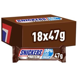 Bulk Snickers Protein Bars, Chocolate & Peanuts, Vegetarian (18x47g)