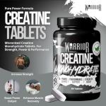 Warrior Creatine Monohydrate Tablets – 3000mg, 60 Capsules