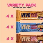 Gluten-Free Protein Bars, Vegan, High-Fiber, Natural, 12-Pack