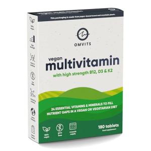 Vegan Multivitamins with B12, D3, K2 & Iron