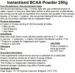 Instant BCAA Powder - Vegan Amino Acids 250g