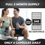 Vegan Creatine Monohydrate 240 Capsules - 3000mg