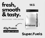 Millidose 1kg Unflavoured Whey Protein Powder