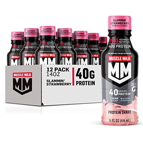 Muscle Milk Pro Slammin' Strawberry Protein Shake, 12-Pack