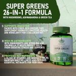Super Greens Powder Capsules – 26 Superfood Blend