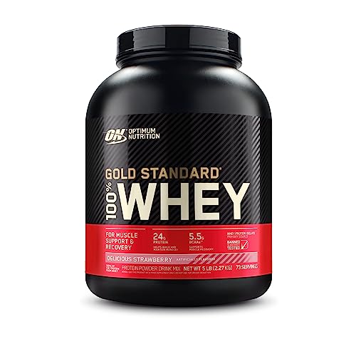 Gold Standard 100% Whey: Muscle-Building Protein - Delicious Strawberry