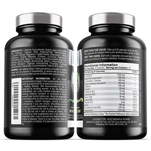 NO2 Xtreme - Nitric Oxide Booster - Pre Workout Capsules