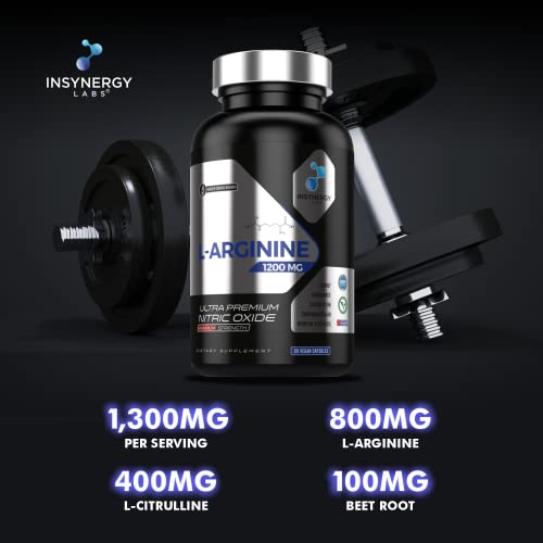L-Arginine Nitric Oxide Supplement + L-Citrulline | Enhance Performance