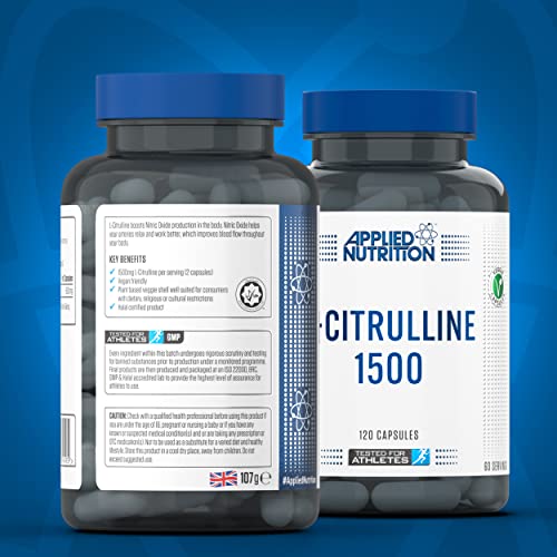 L-Citrulline Capsules - Muscle Pump, Recovery Supplement (60 Servings)