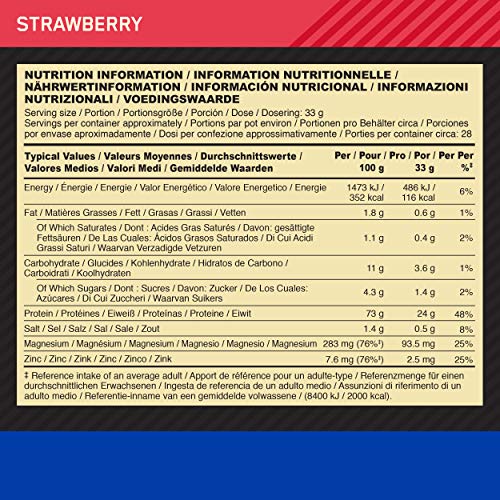 Optimum Nutrition Casein Slow Digesting Protein Powder - Strawberry
